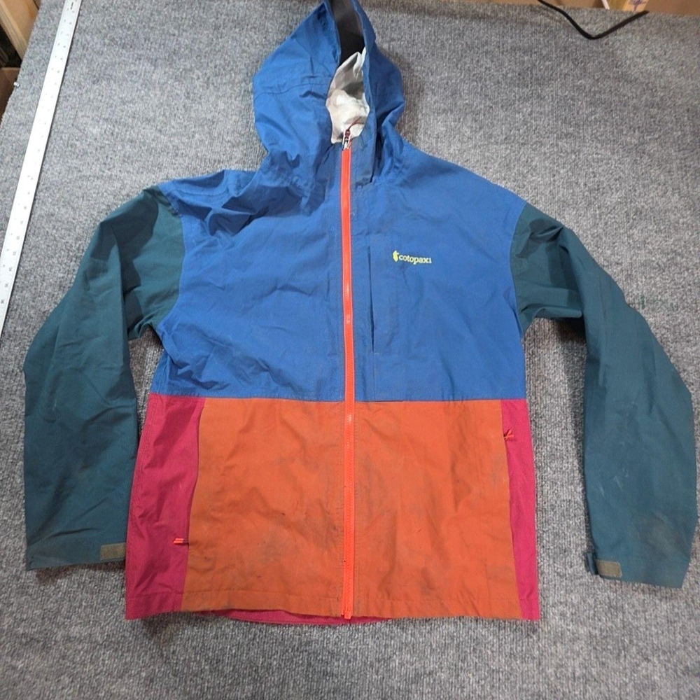 Cotopaxi Jacket Womens Medium Multicolor Hooded Windbreaker Full Zip Hiking